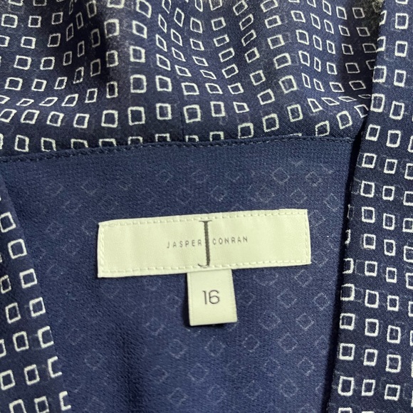 Tunic blouse - Navy Blue and White - Picture 3 of 4